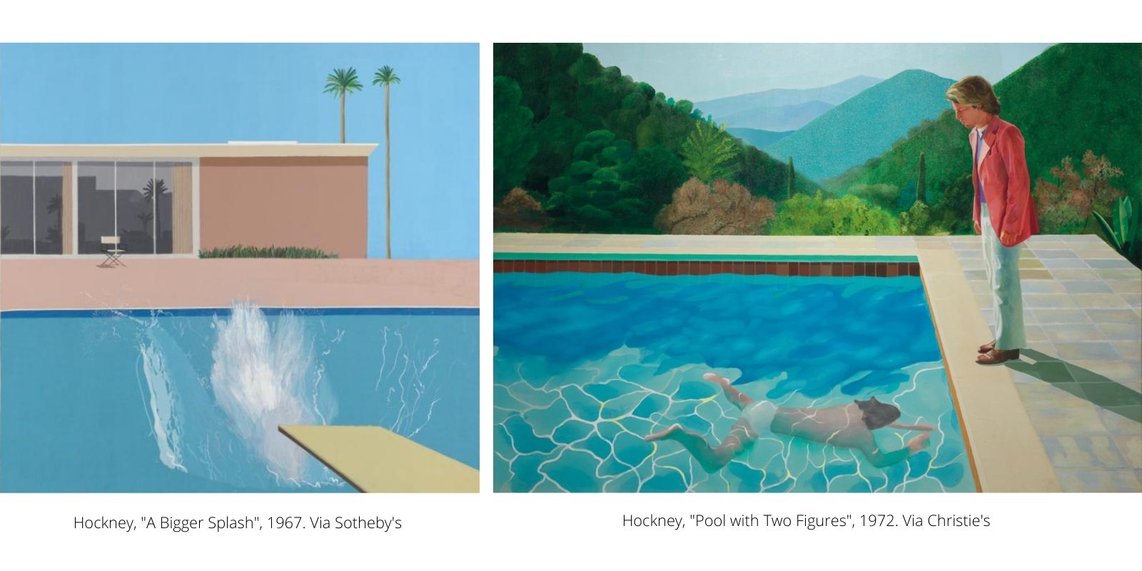 pool painting: David Hockney's rare 'California' pool painting